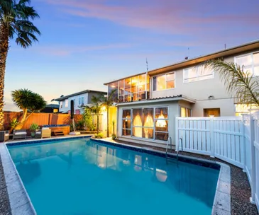 This impressive Mission Bay home comes with its own pool and sauna