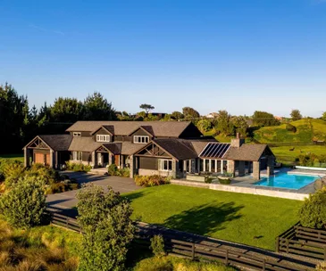 This lodge-style home in Otaihanga is luxury living at its best