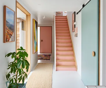 You’ll want a mint green bathroom after seeing this pastel coloured home