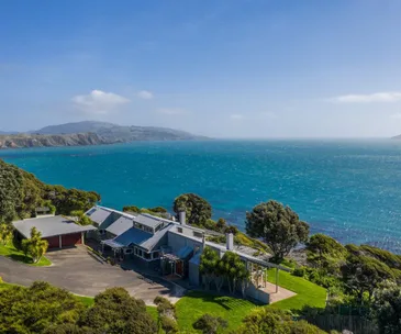 Soak up panoramic sea views from this architecturally designed home