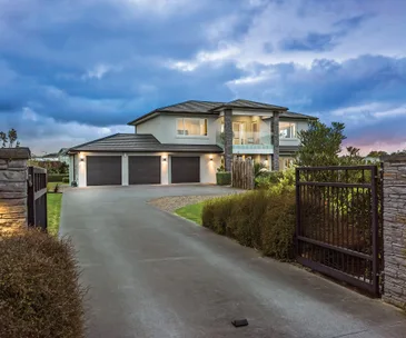 This impressive Pukekohe home offers sophisticated rural living