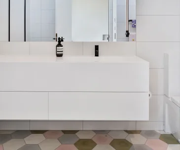This architect shares what he did to achieve such a crisp bathroom design