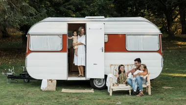This chic summer caravan mixes old-school styling with modern finesse