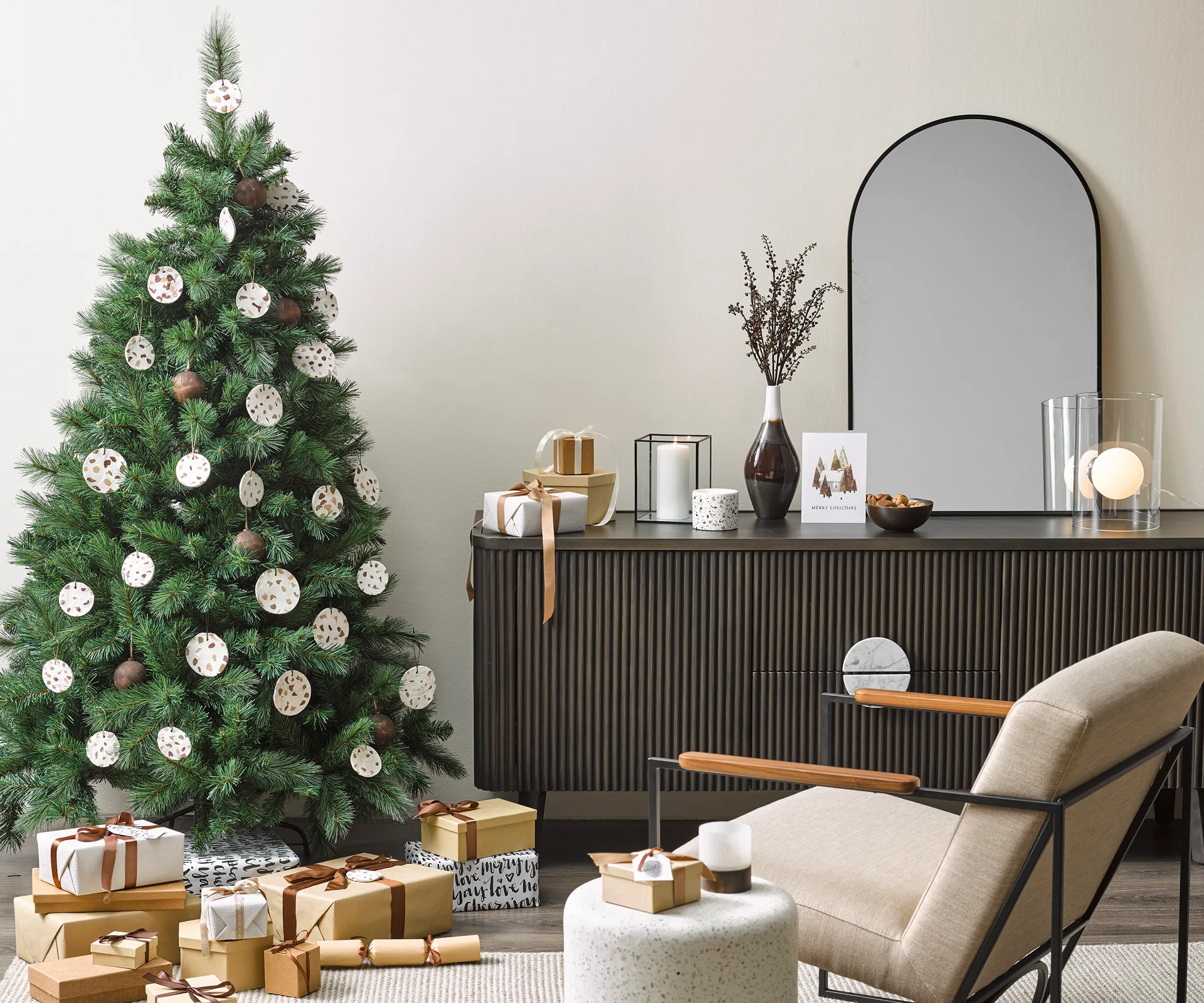 This terrazzo-themed tree sets a new bar for Christmas decor