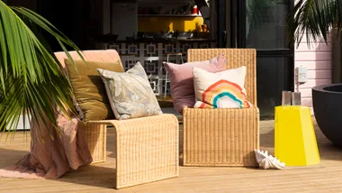 This pink bach in Papamoa is filled with unique, eclectic finds