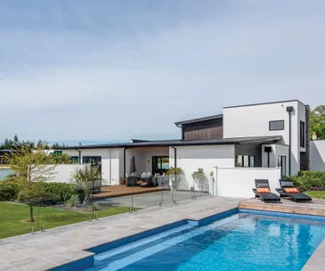 This luxurious property commands an absolute lakefront position