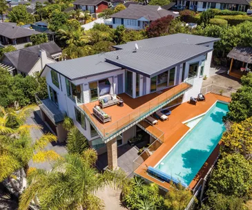 Innovative design and effortless living combine in this 6-bedroom home