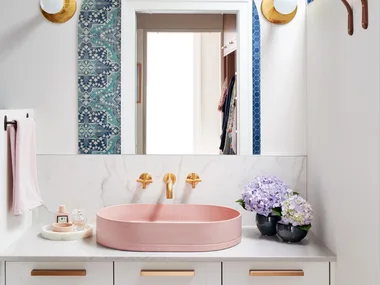 This luxurious ensuite proves you can go bold in a small space