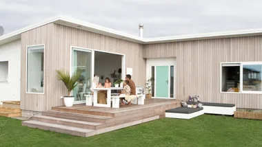 This family turned their Foxton Beach bach into their permanent home