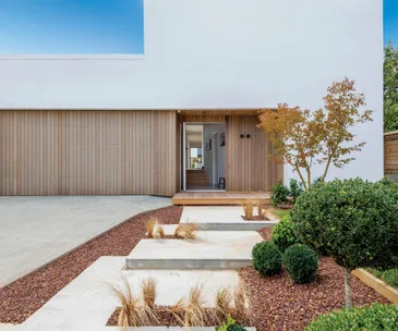 This architecturally inspiring home is set to impress with its sea views
