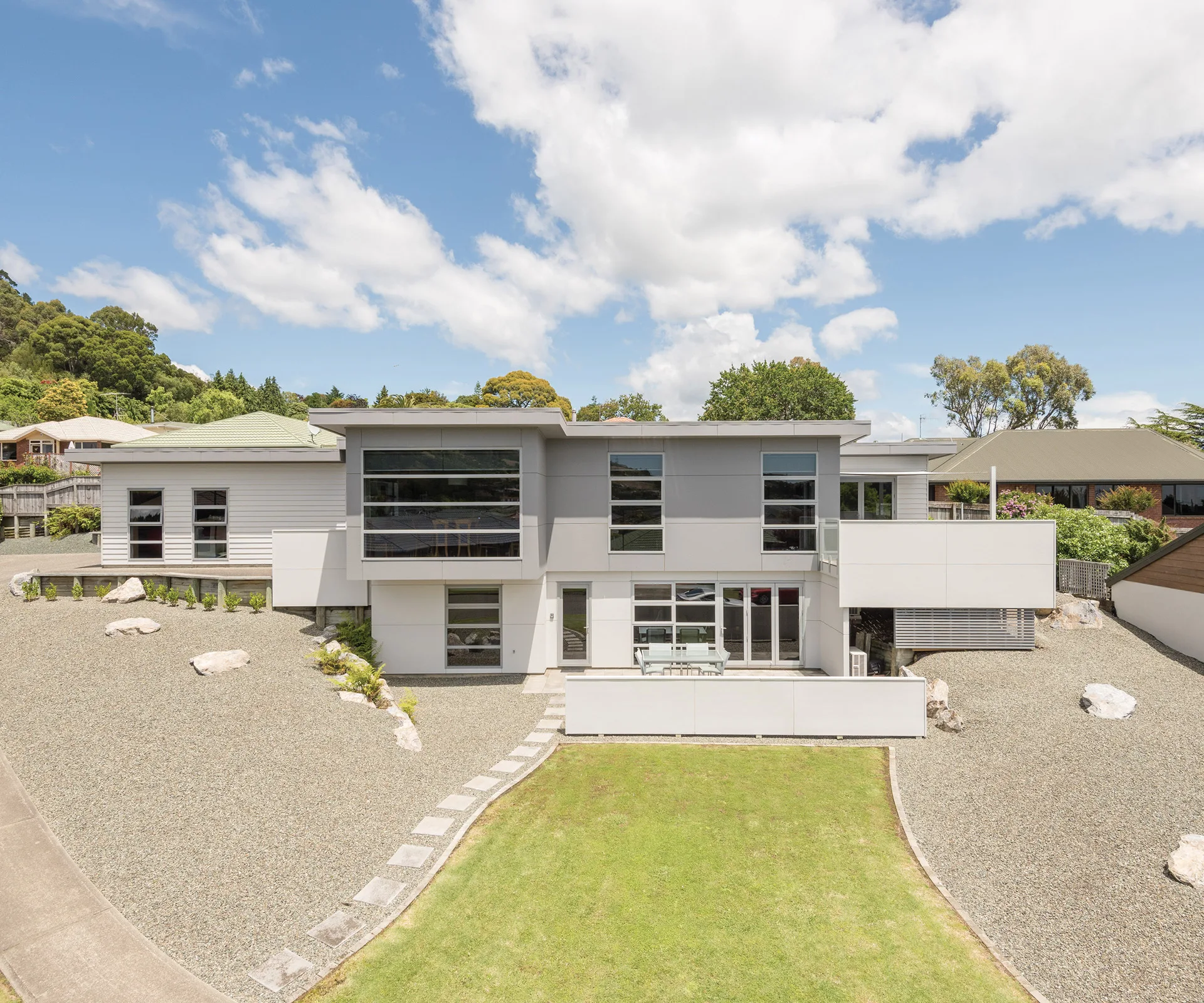 This contemporary stunner comes with views and a luxurious studio