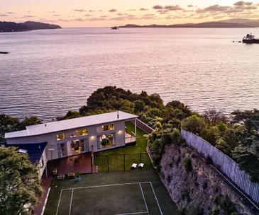 This private clifftop home comes with a tennis court and wine cellar