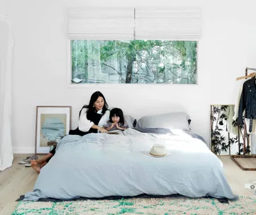 Inside a light-filled home where soft colours and a chilled-out vibe reign