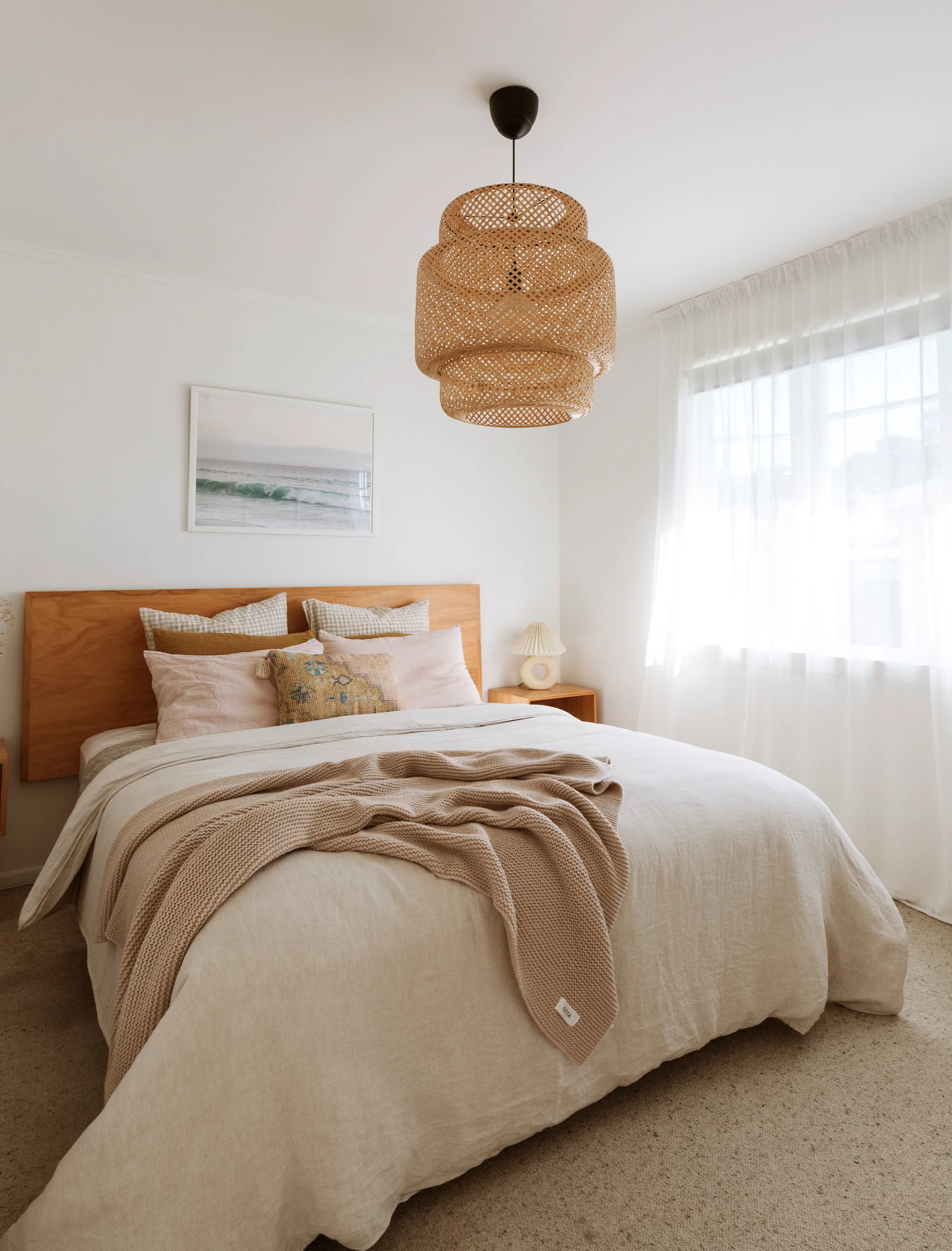 50s home renovation bedroom after