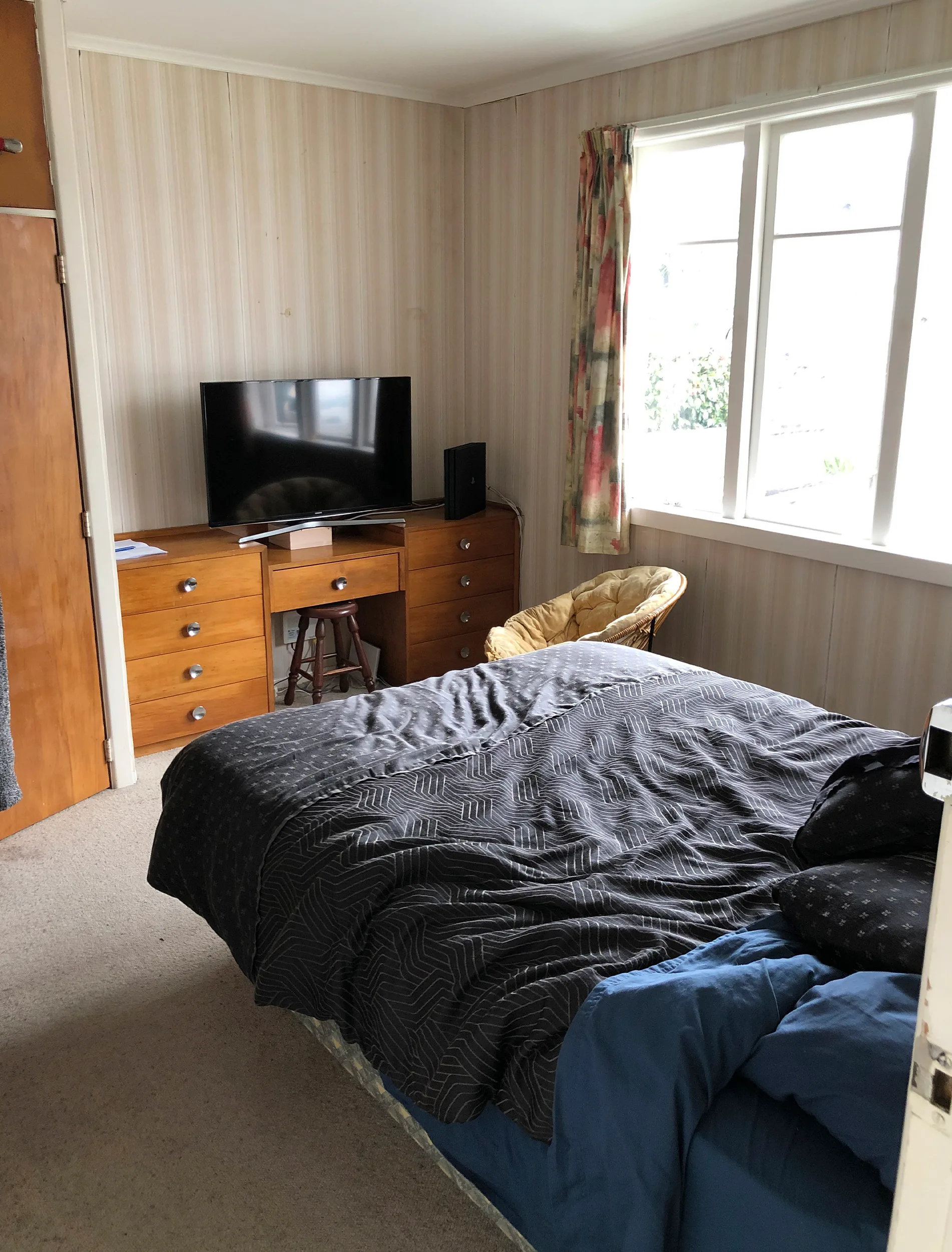 50s home renovation bedroom before