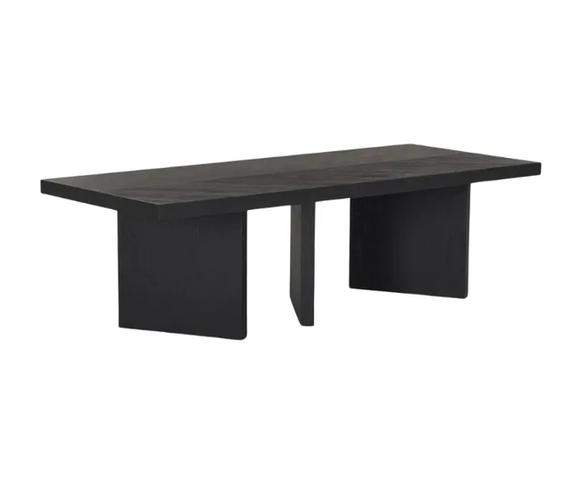 modern black and white home decor table with angled legs