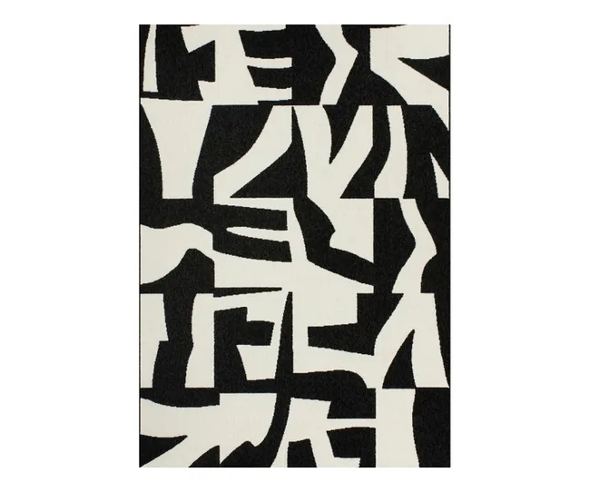 modern black and white home decor geometric rug