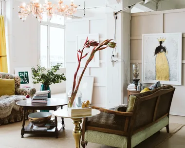 Artist Fleur Wickes’ studio is a masterclass in mixing vintage with modern