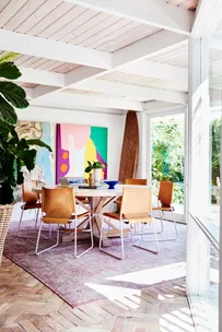See how this artist injected colour into her childhood home
