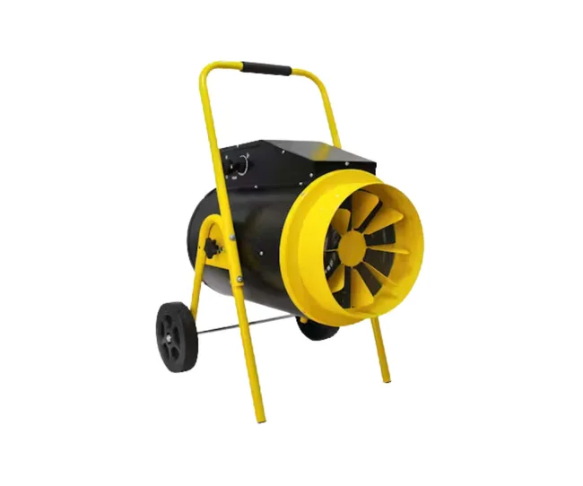 An outdoor heater and cooling fan for summer