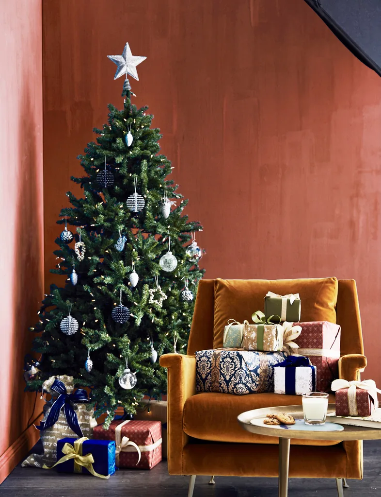 Christmas tree surrounded by presents