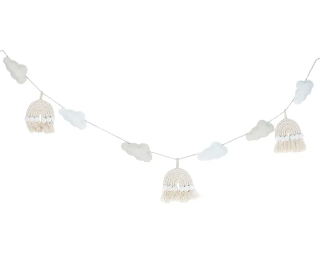 A string of nursery decor bunting