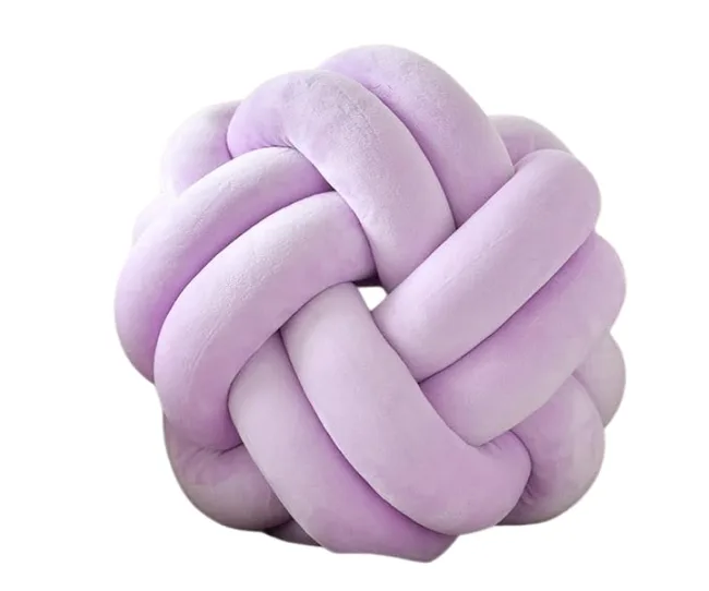 A lilac knot pillow