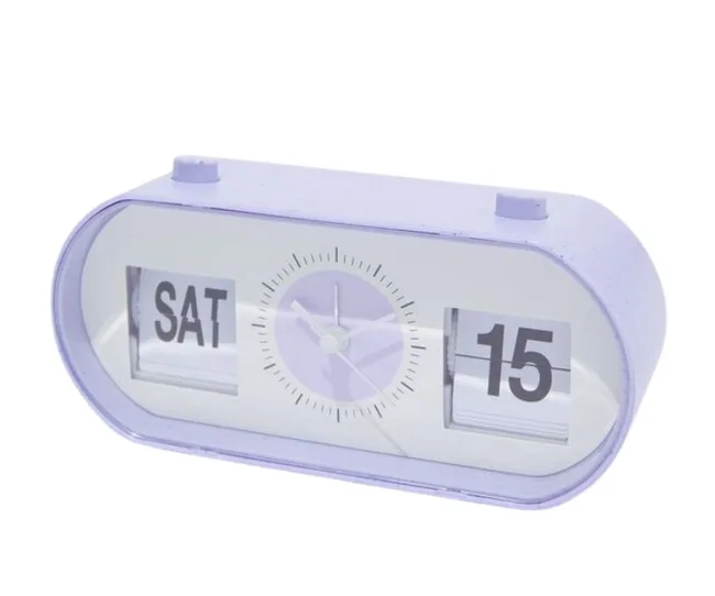 A lilac desktop clock