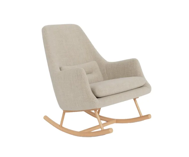Nursery decor cream rocking chair