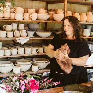 Janeen Page shares how she creates her pottery from local materials
