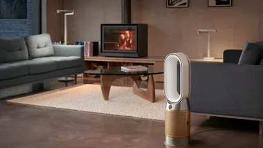 A Dyson heater in a lounge on a winter's evening
