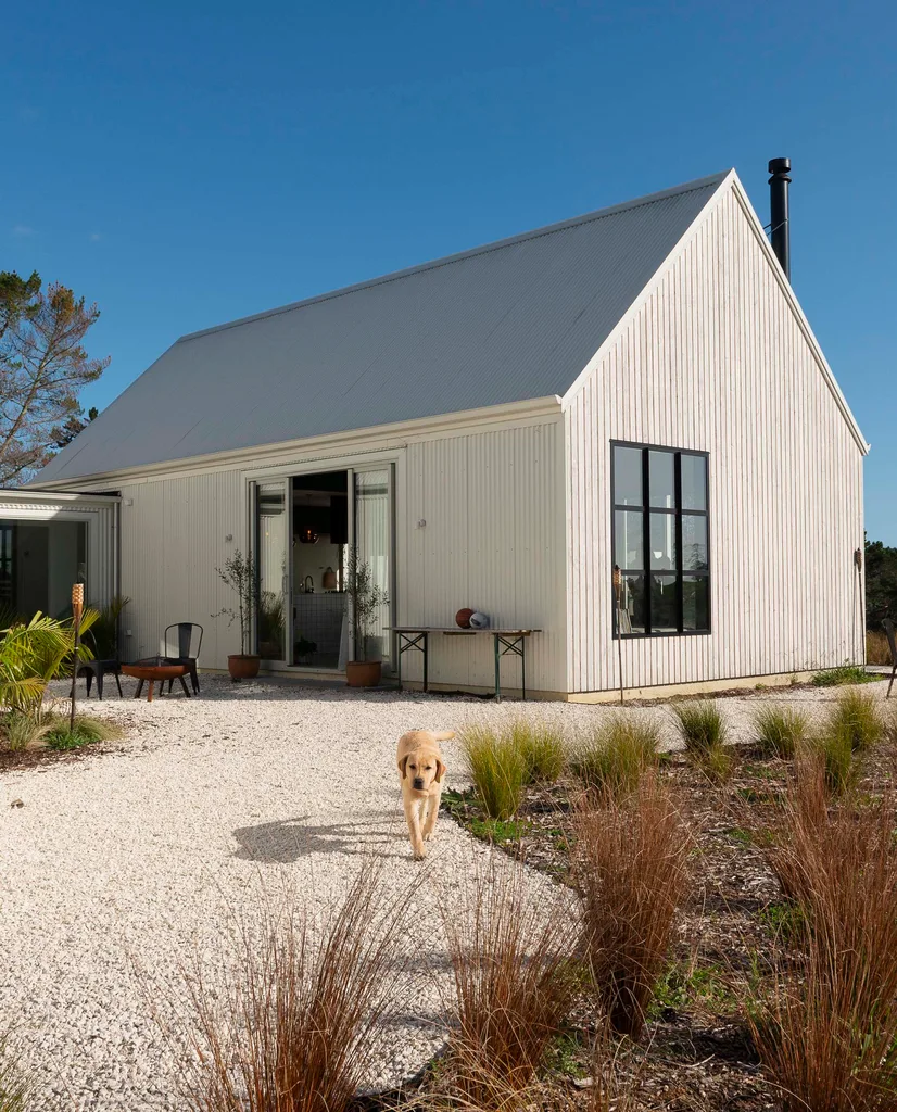 The exterior of the rural new build