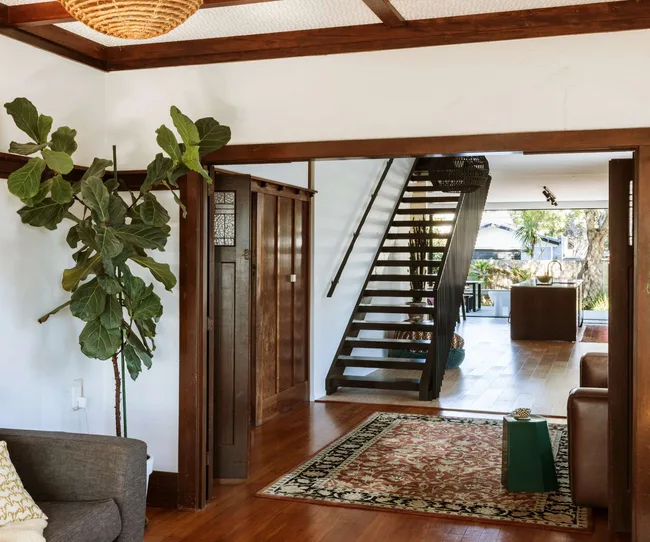 The stairwell inside