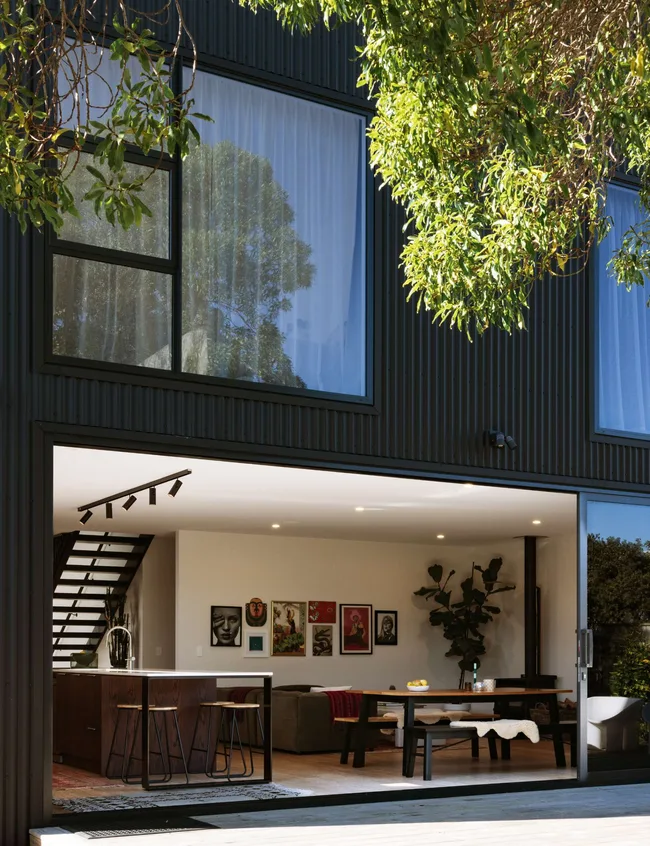 The back exterior of the Mount Maunganui bungalow