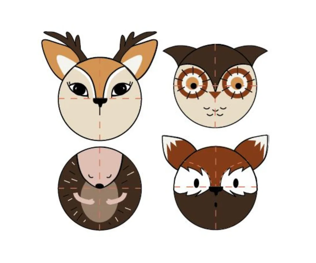 Reference drawings for woodland creature