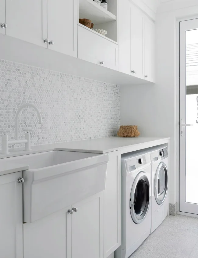 The Hamptons-style laundry