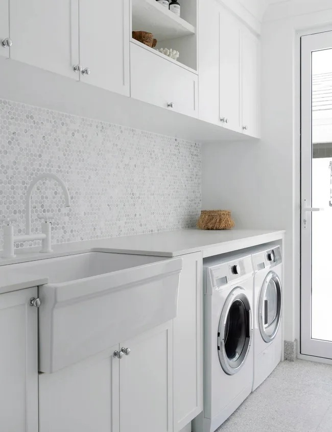 The Hamptons-style laundry