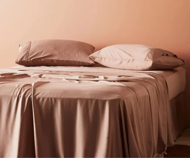 Almond coloured bamboo sheets