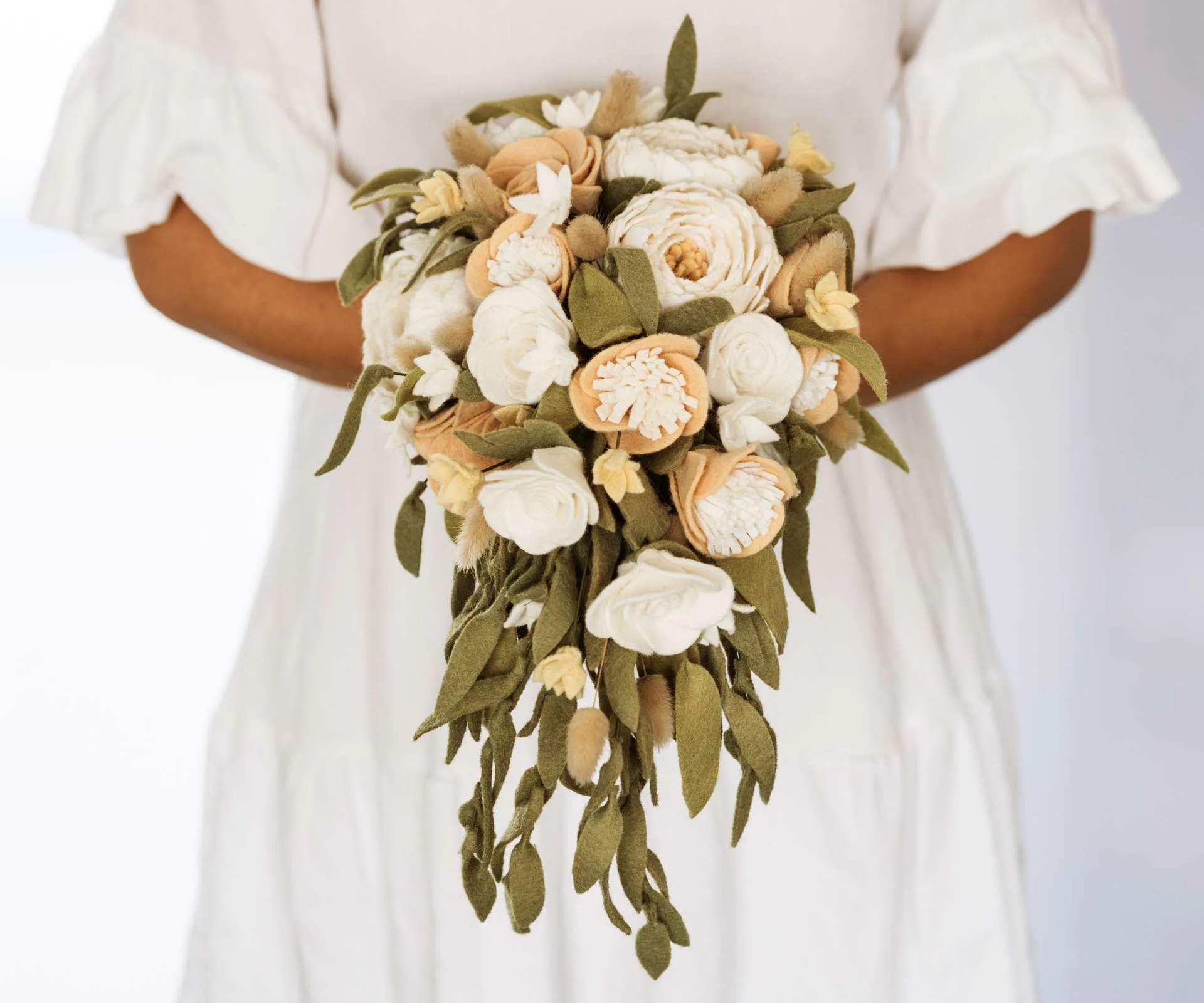 wedding flowers made out of felt