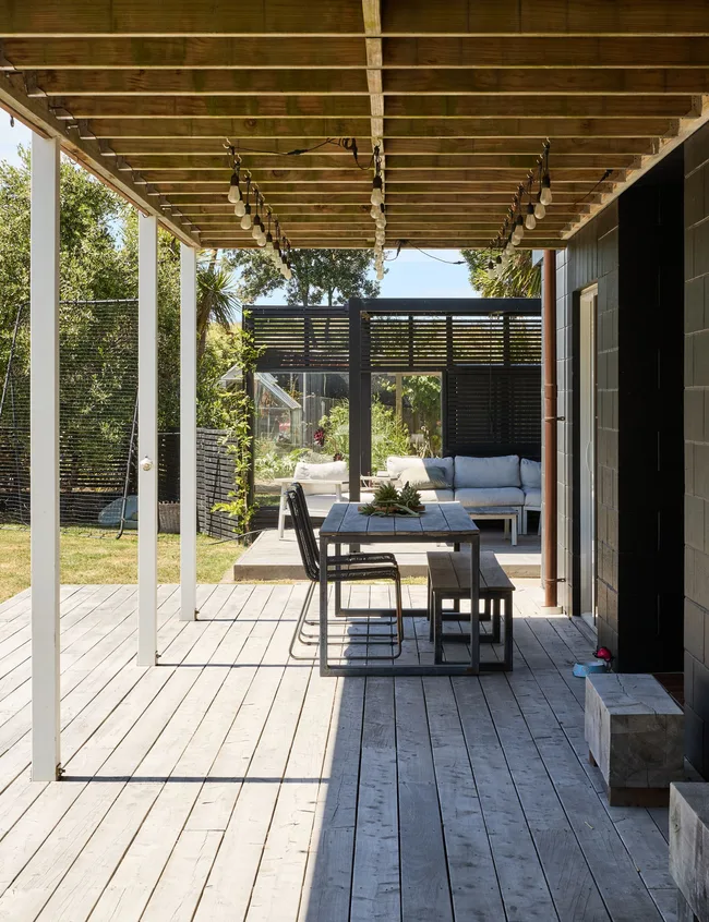 The porch of the house renovation in Christchurch