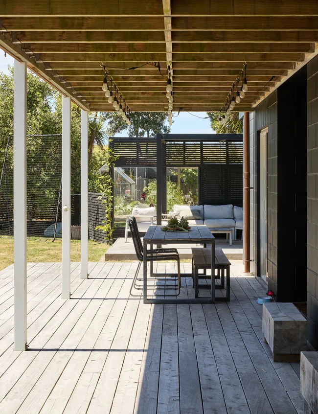The porch of the house renovation in Christchurch