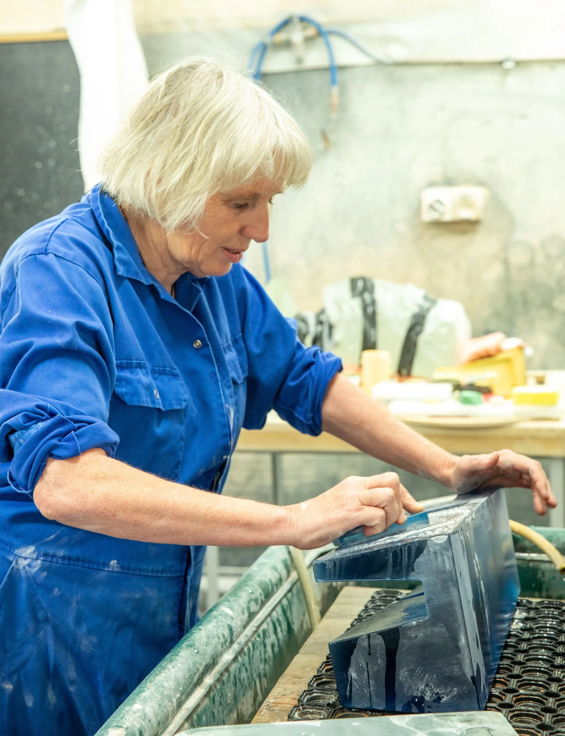 Emma hard at work in her studio