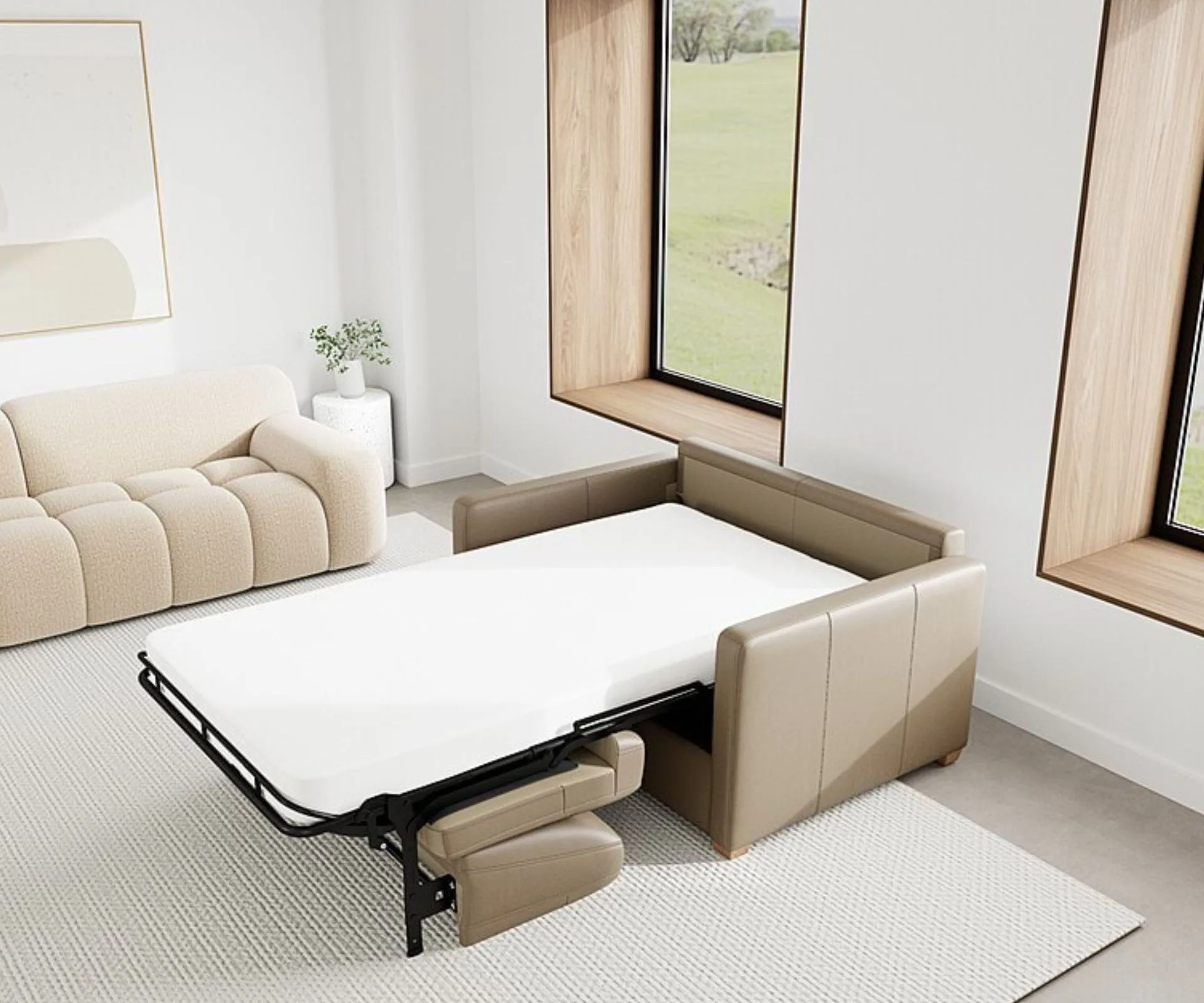 Autograph leather sofa bed from Freedom