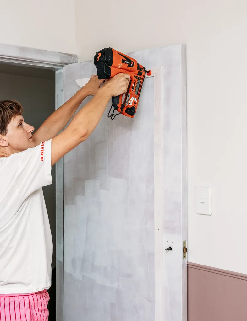 Attached the panels to the interior door