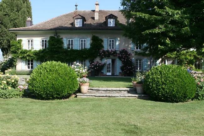 The exterior of Audrey Hepburn's house in Switzerland