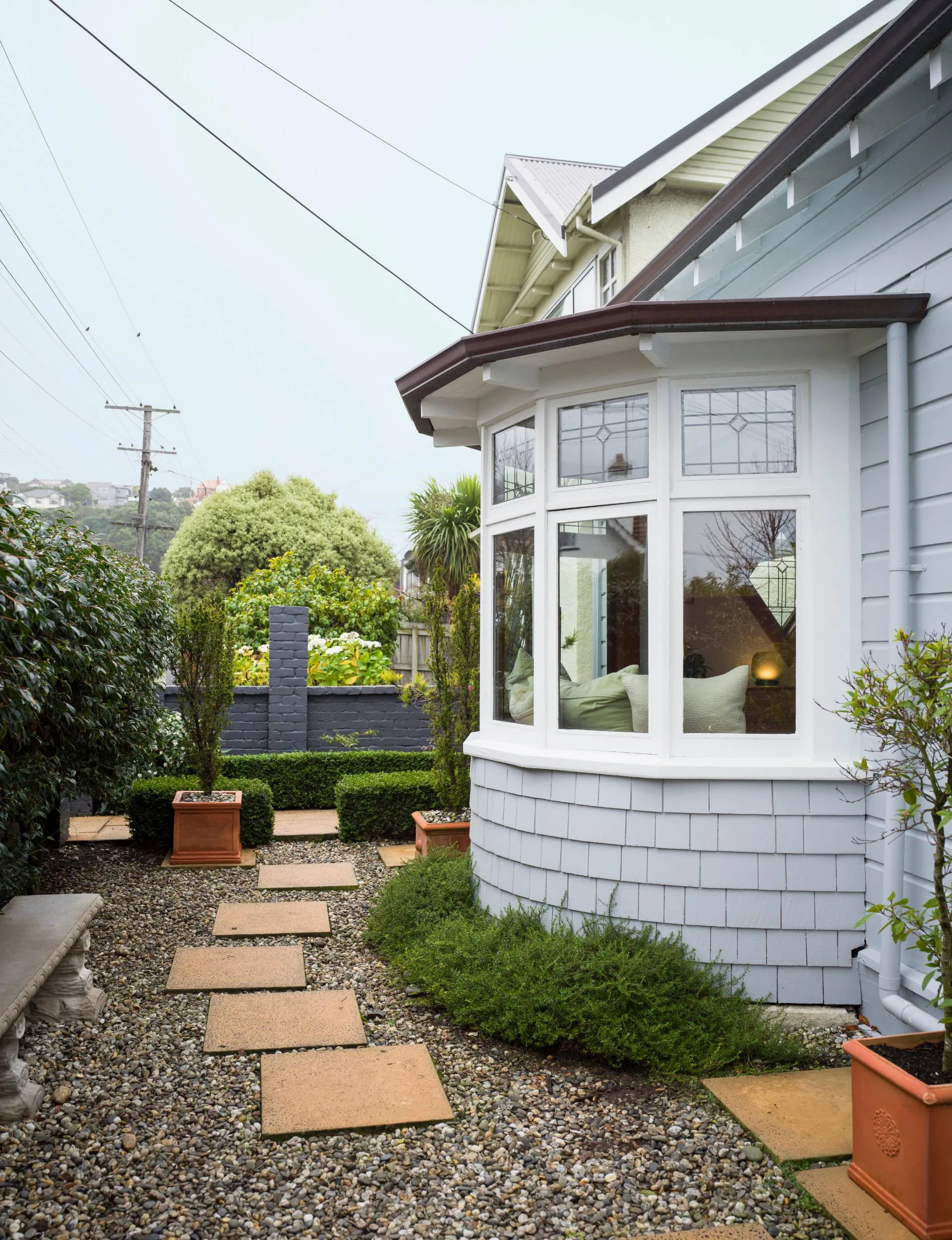 The side exterior of the Dunedin house
