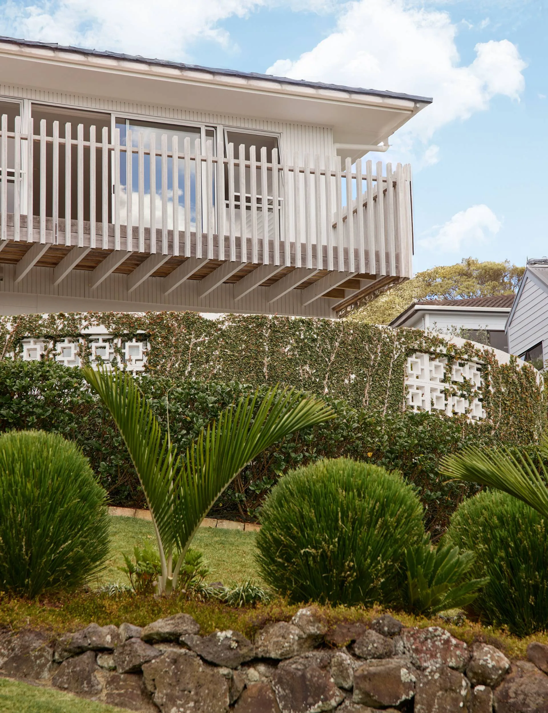 The exterior of the '70s home