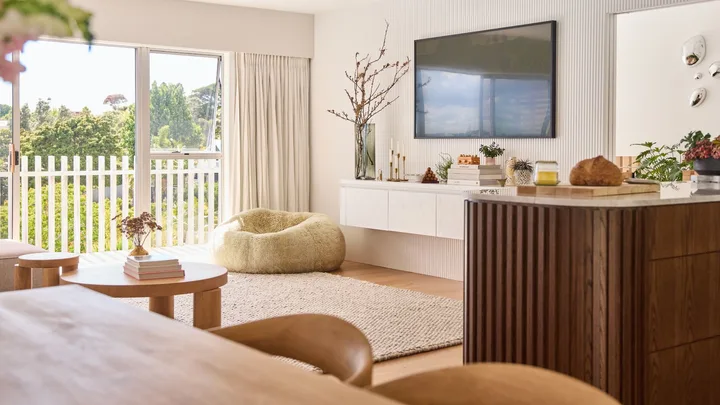 The '70s style living room