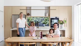 Content creator Skye Ross, her partner Mark and their two kids
