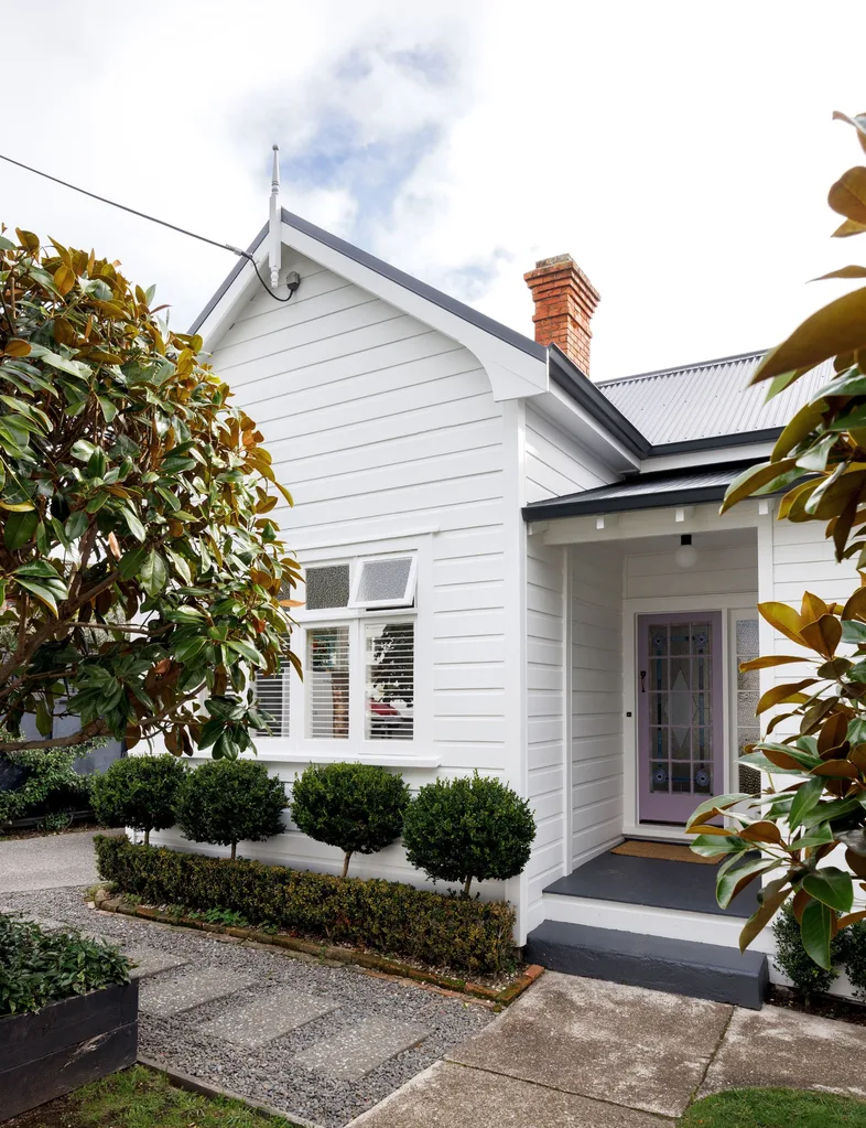 The exterior of the Devonport Villa is painted in Resene Half Sea Fog